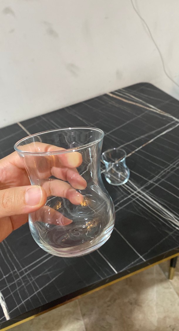 Şeffaf Cam Çay Bardağı Seti büyük iki li — görsel 2/3