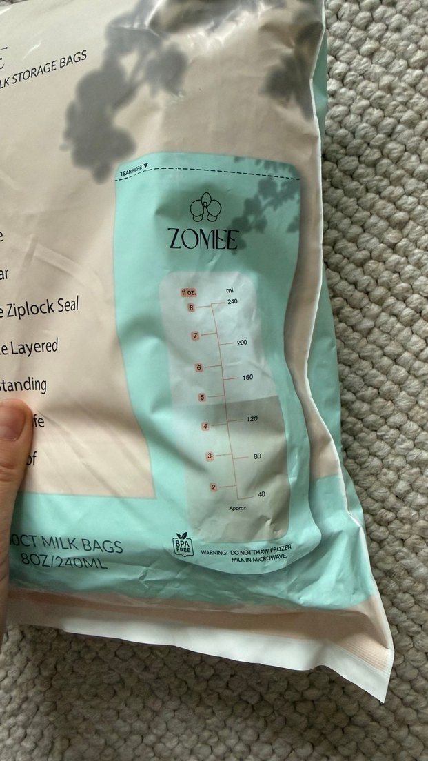 Zomee 100'lü Süt Saklama Poşeti 240ml - Görsel 3