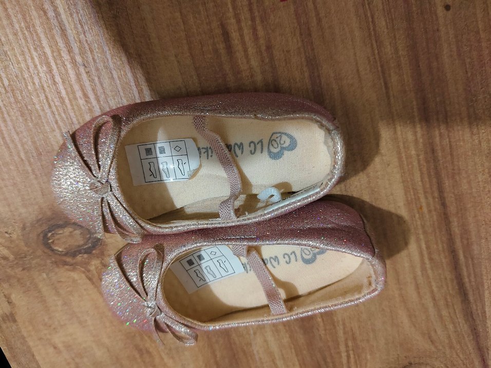 Pembe Parlak Simli Kız Babet Hiç giyilmedi - Görsel 3