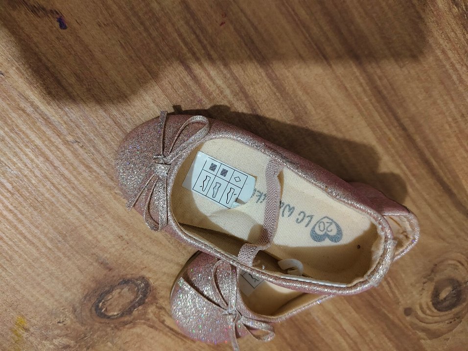 Pembe Parlak Simli Kız Babet Hiç giyilmedi - Görsel 2