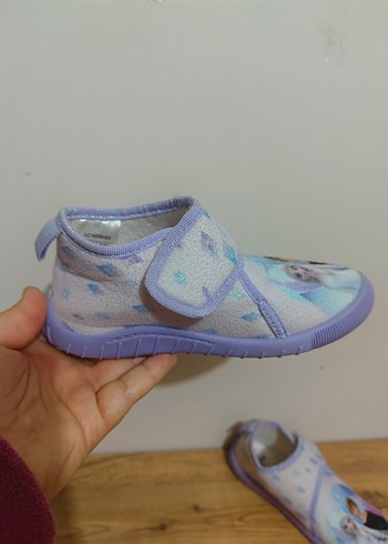 Mor Desenli Kız Çocuk Terliği Velcro - Görsel 5