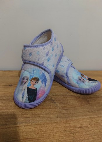 Mor Desenli Kız Çocuk Terliği Velcro - Görsel 4