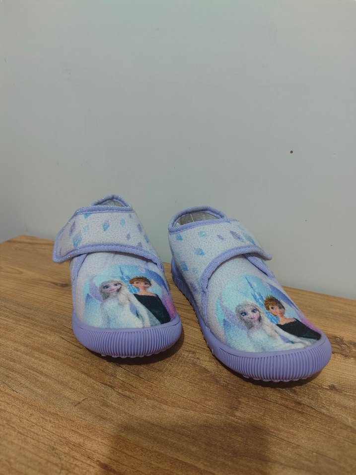 Mor Desenli Kız Çocuk Terliği Velcro - Görsel 3