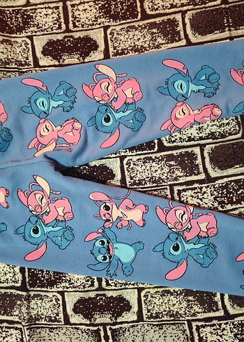 Renkli Lilo & Stitch Baskılı Kız Eşofman Altı - Görsel 2