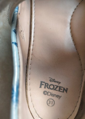 Kız Çocuk Mavi Baskılı Tokalı Babet - Görsel 3