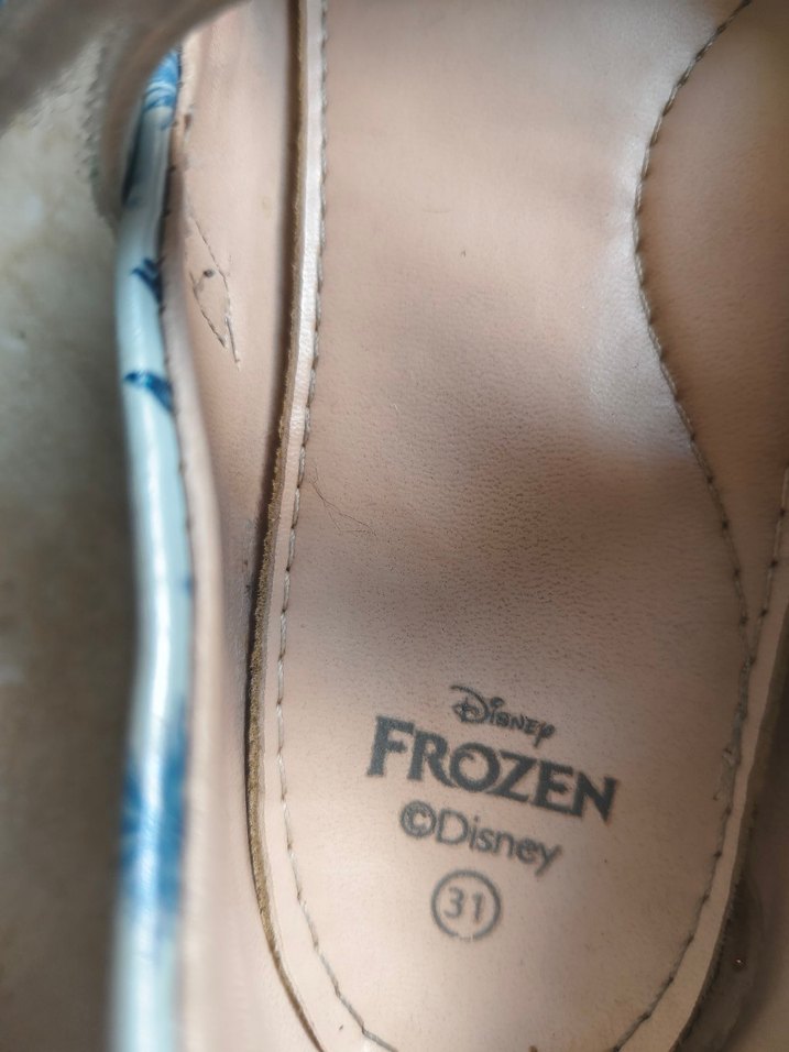 Kız Çocuk Mavi Baskılı Tokalı Babet - Görsel 3