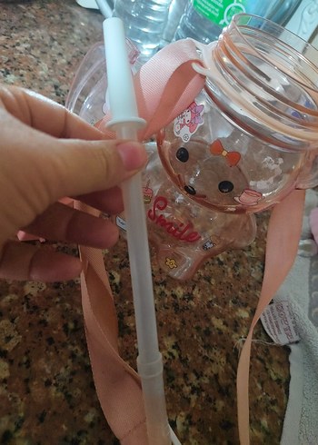 Pembe Ayıcık Desenli Çocuk Matara - Görsel 3