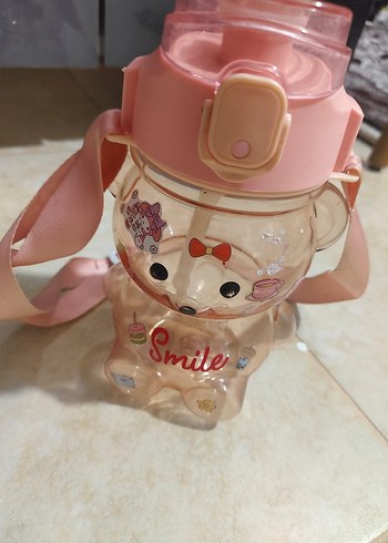 Pembe Ayıcık Desenli Çocuk Matara - Görsel 5