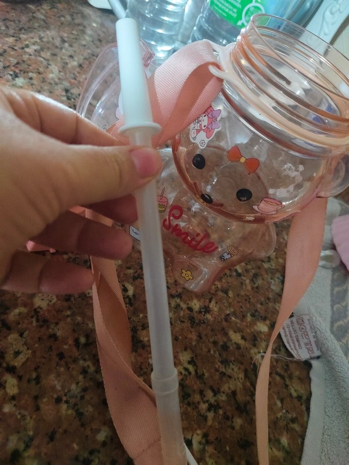 Pembe Ayıcık Desenli Çocuk Matara - Görsel 3