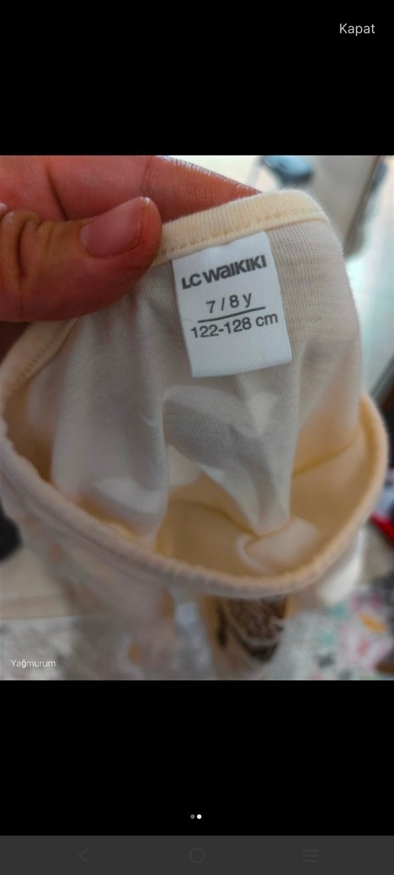 Kız Çocuk Bej Uzun Kollu Baskılı Tişört - Görsel 2