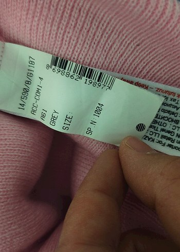 Pembe Örgü Kadın Bere - Görsel 4