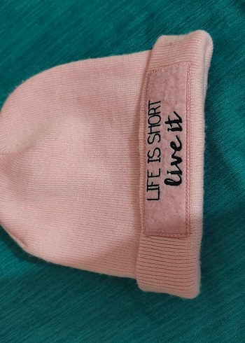 Pembe Örgü Kadın Bere - Görsel 3