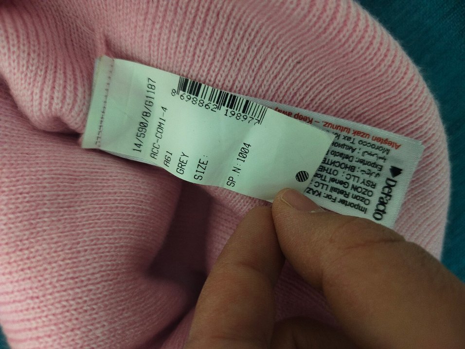 Pembe Örgü Kadın Bere - Görsel 4