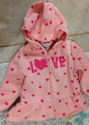 Kız Çocuk Kapüşonlu Renkli Baskılı Ceket - Görsel 2