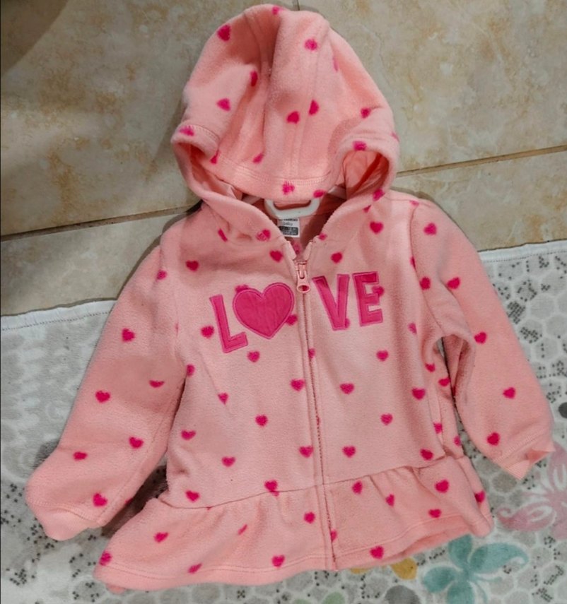 Kız Çocuk Kapüşonlu Renkli Baskılı Ceket - Görsel 2