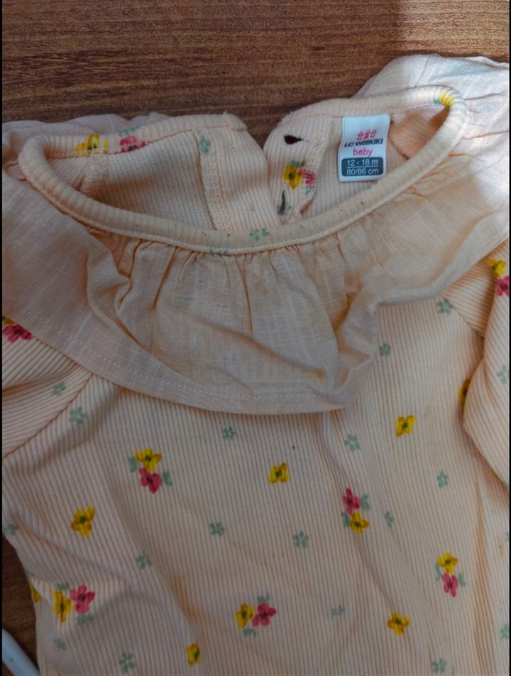 Kız Çocuk Fırfırlı Uzun Kollu Bluz - Görsel 2