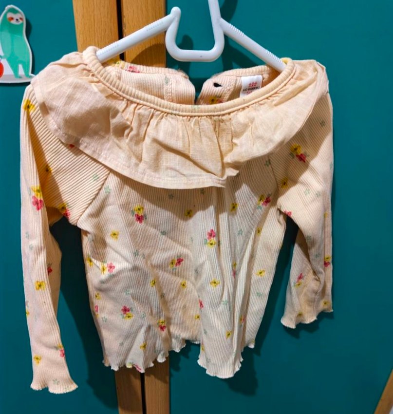 Kız Çocuk Fırfırlı Uzun Kollu Bluz - Görsel 3