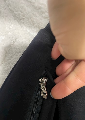 Siyah Baskılı Fermuarlı Erkek Eşofman Altı - Görsel 3