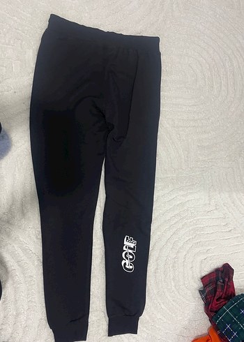 Siyah Baskılı Fermuarlı Erkek Eşofman Altı - Görsel 7