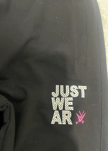 Siyah Baskılı Fermuarlı Erkek Eşofman Altı - Görsel 2