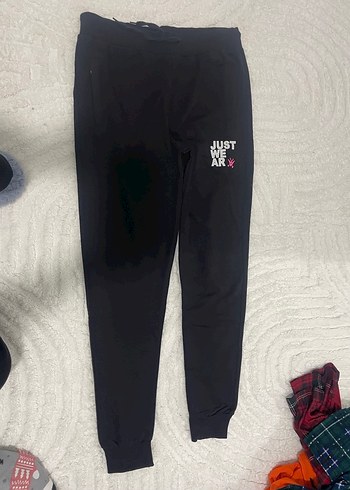 Siyah Baskılı Fermuarlı Erkek Eşofman Altı - Görsel 4