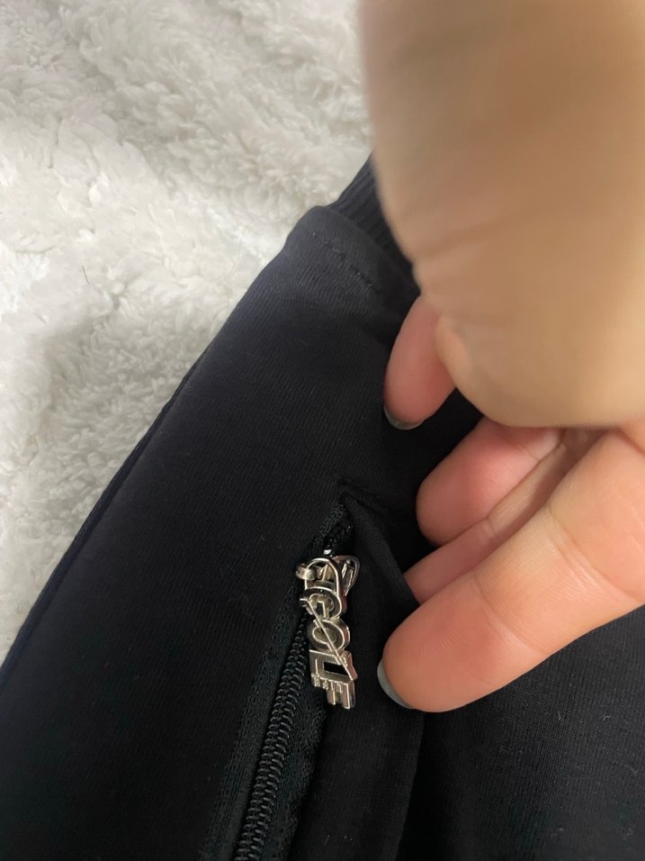 Siyah Baskılı Fermuarlı Erkek Eşofman Altı - Görsel 3