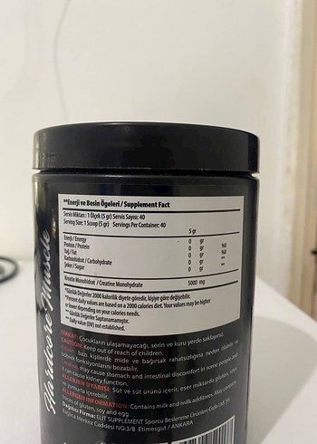 CREATİNE AROMASIZ BİLGİ İÇİN DM - Görsel 2