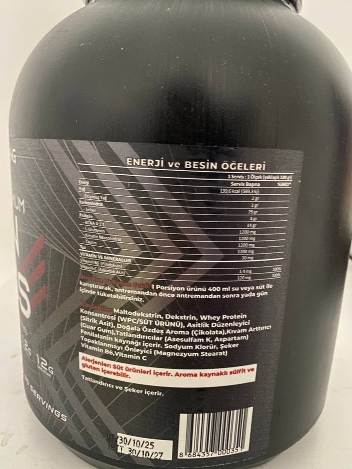 NutriKing Ultra Premium Gain Mass 3000g Toz - Görsel 2