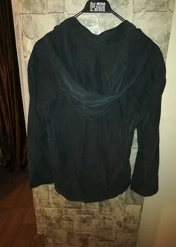 Siyah Uzun Kollu Midi Kadın Ceket - Görsel 2