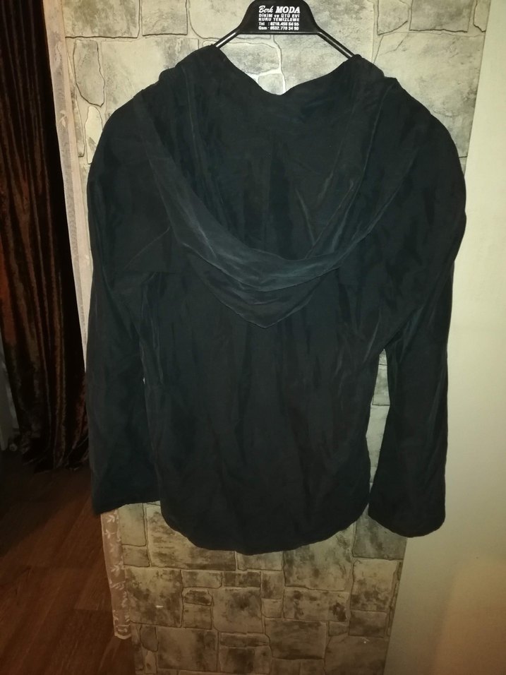 Siyah Uzun Kollu Midi Kadın Ceket - Görsel 2