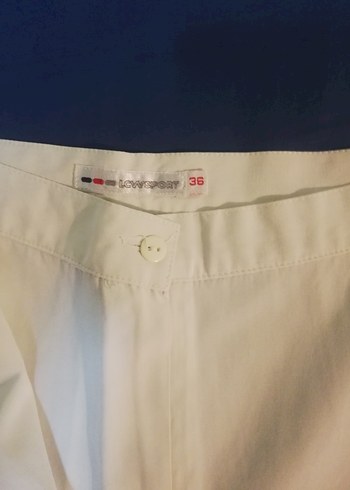 Beyaz Pliseli Hamile Midi Şort - Görsel 5