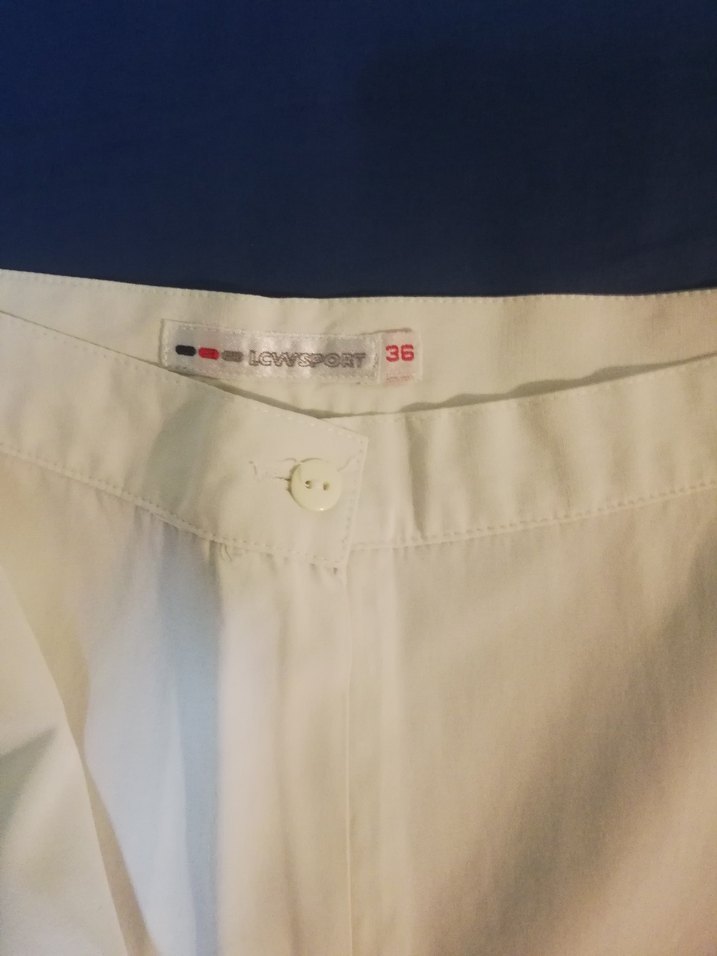 Beyaz Pliseli Hamile Midi Şort - Görsel 5