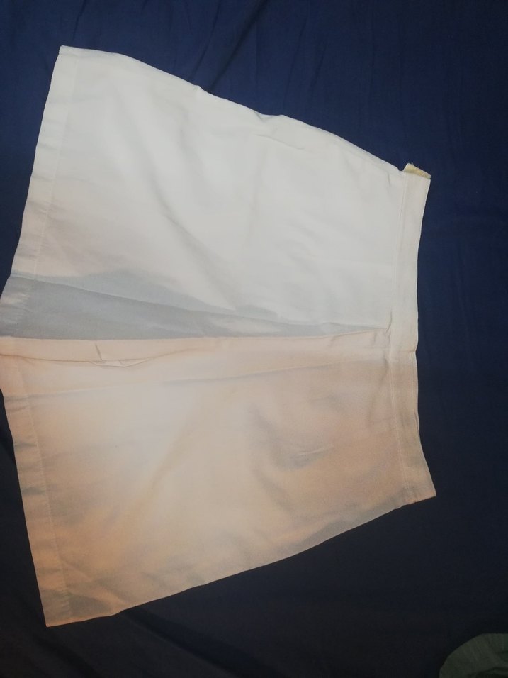 Beyaz Pliseli Hamile Midi Şort - Görsel 2