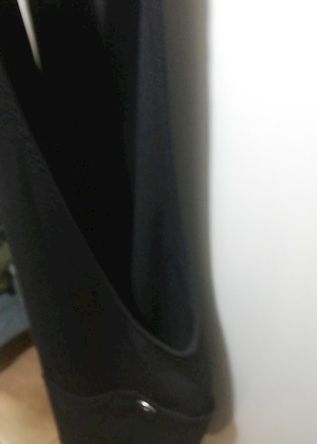 Kadın Siyah Süet Kısa Askılı Elbise - Görsel 5