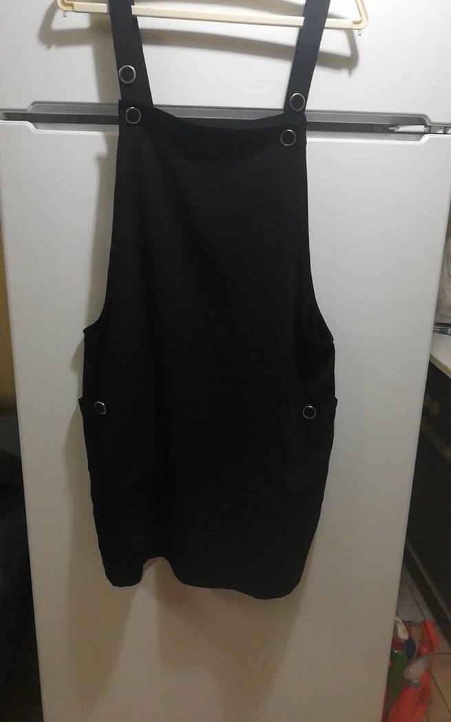 Kadın Siyah Süet Kısa Askılı Elbise - Görsel 2