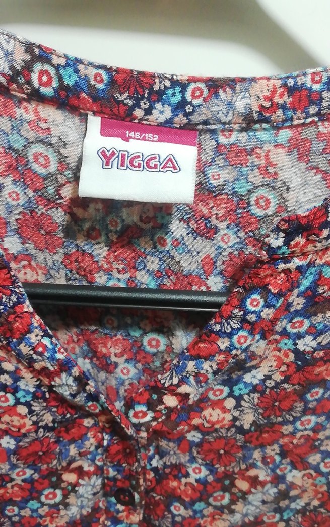 Çiçek Desenli Uzun Kollu V Yaka Gömlek - Görsel 3