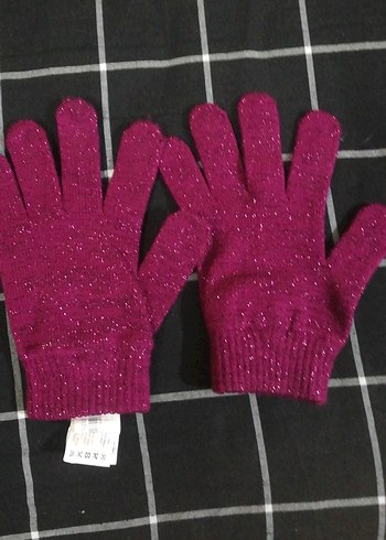 Fiyonklu Pembe Kız Eldiveni - Görsel 3