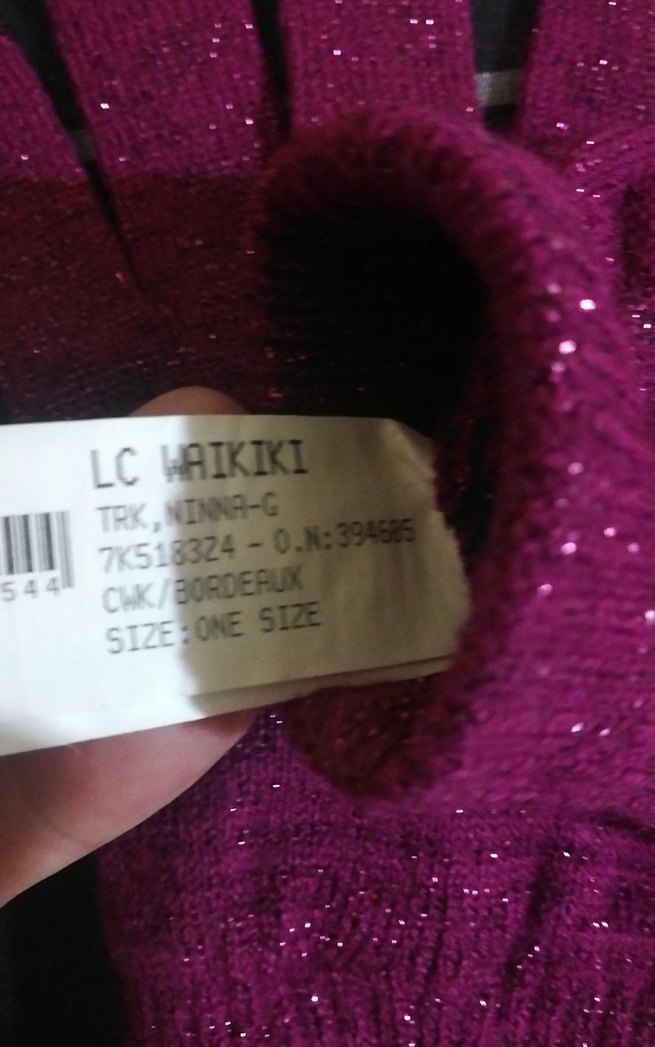 Fiyonklu Pembe Kız Eldiveni - Görsel 4