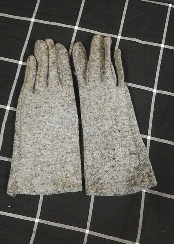 Gri Örgü Kadın Eldivenleri - Görsel 3