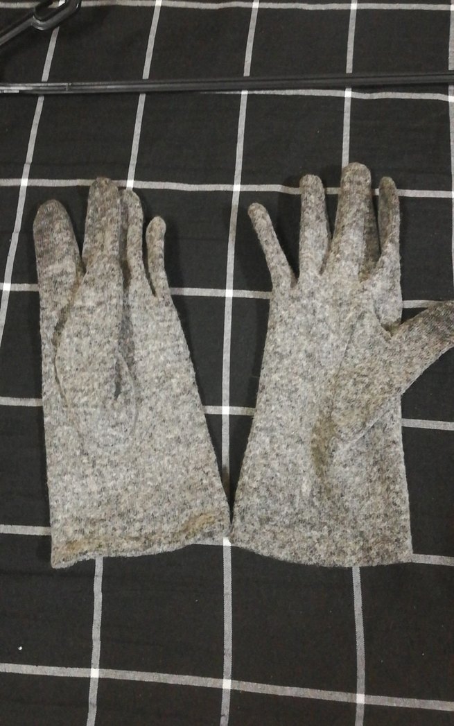 Gri Örgü Kadın Eldivenleri - Görsel 2