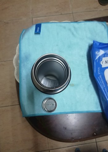 Parlak Siyah Çocuk Termos Şişesi - Görsel 3