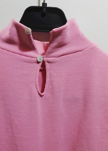 Pembe Kısa Kollu Polo Tişört - Görsel 3