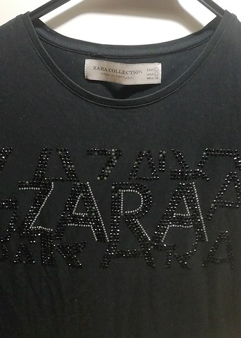 Siyah Payetli Kısa Kollu Tişört - Görsel 3