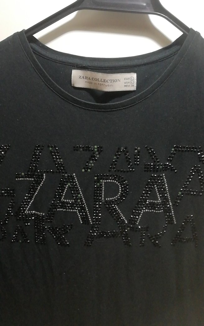 Siyah Payetli Kısa Kollu Tişört - Görsel 3