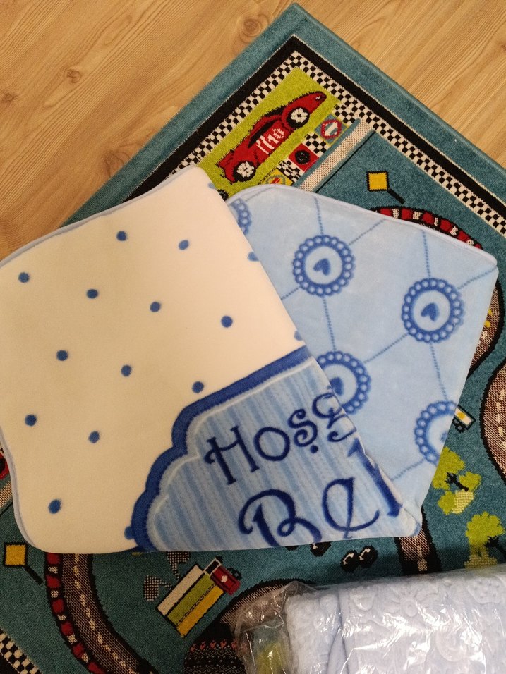 Mavi Desenli Bebek Battaniyesi - Görsel 2