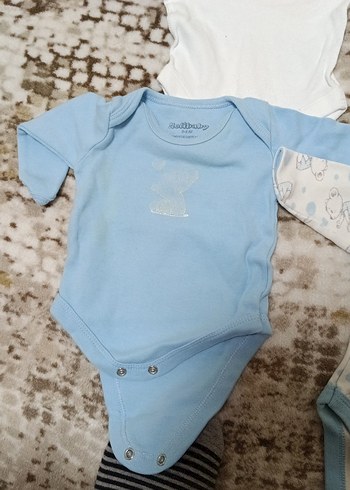 Bebek Erkek Uzun Kollu Pamuklu Body - Görsel 3