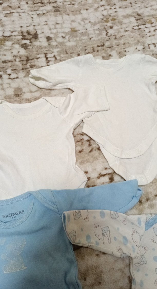 Bebek Erkek Uzun Kollu Pamuklu Body - Görsel 4