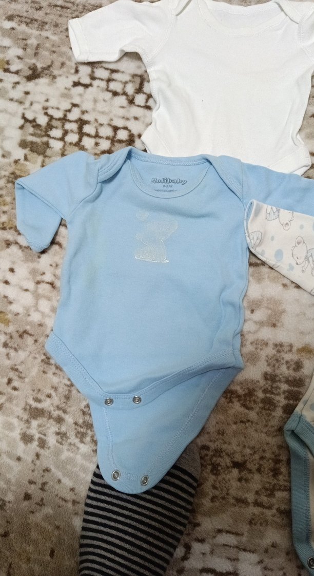 Bebek Erkek Uzun Kollu Pamuklu Body - Görsel 3