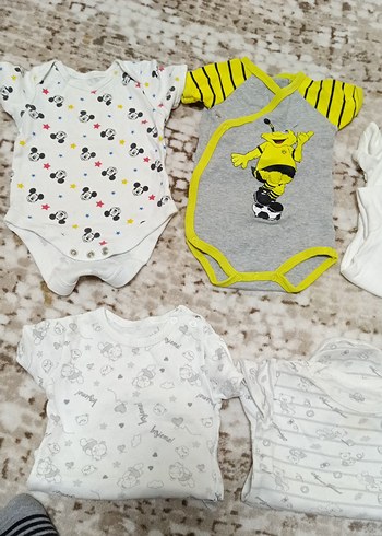 Gri Kısa Kollu Erkek Bebek Body çıtçıtlı body zıbın - Görsel 2