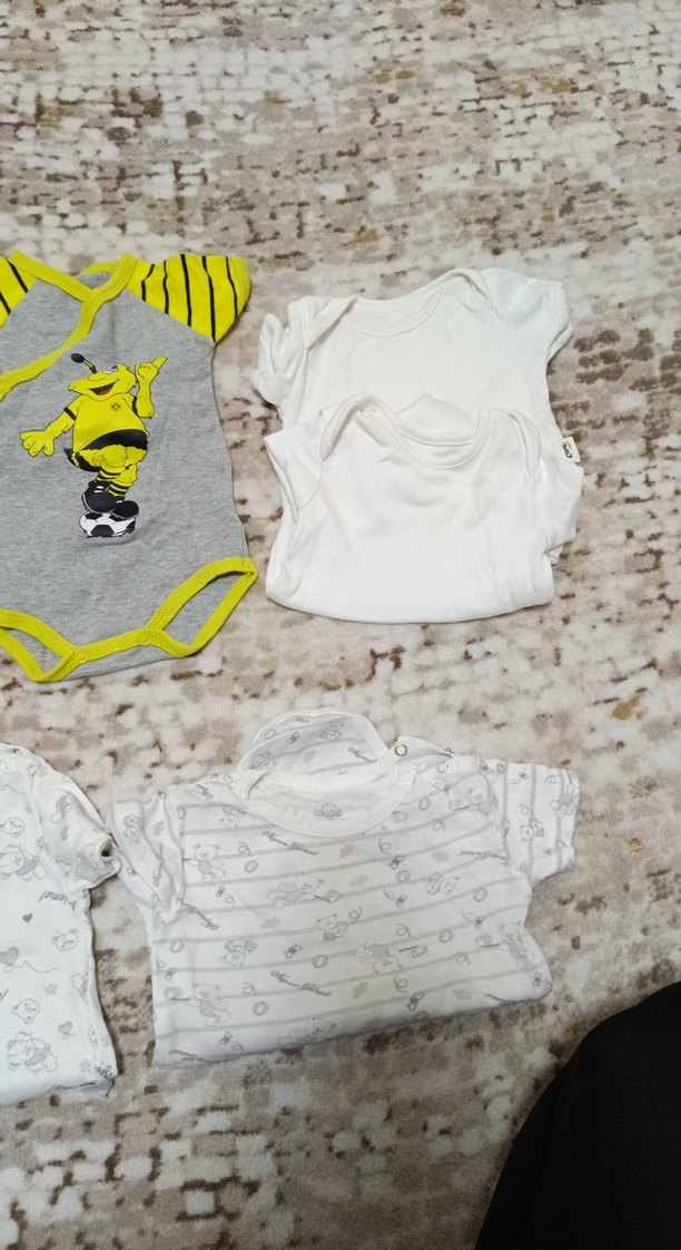 Gri Kısa Kollu Erkek Bebek Body çıtçıtlı body zıbın - Görsel 3